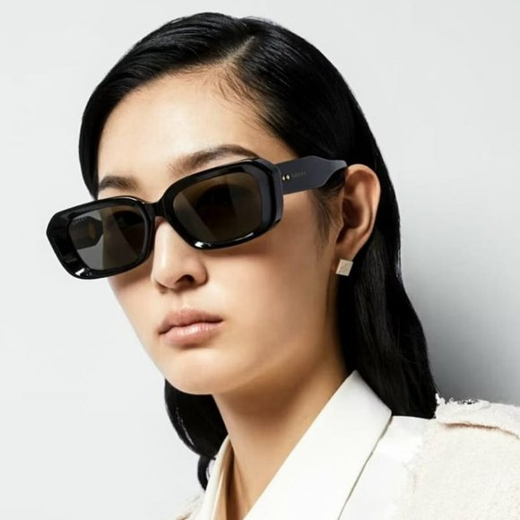 Gucci Women Sunglasses Black Grey Rectangle GG1531SK 001 BRAND NEW